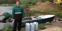 Проект "Река для жизни": очередной забор воды для анализа