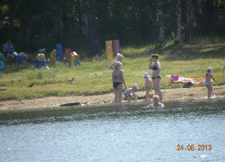 Пляж, Белоярское водохранилище (июнь)